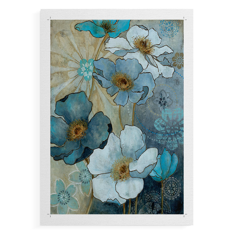 Blue Denim Garden I - Impression sur toile seulement - NON CADRE, H 18 po x l 12 po
