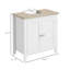 Armoire de salle de bain blanche sous le lavabo - en forme de U, tablette ajustable, armoire de rangement P 23,5 po