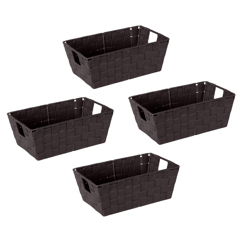 Panier en tissu, Choco, H 4,5 po x l 11,4 po x P 6,5 po, 4