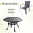 6-Person Round Patio Dining Set With Stackable Textilene Chairs-1422422444
