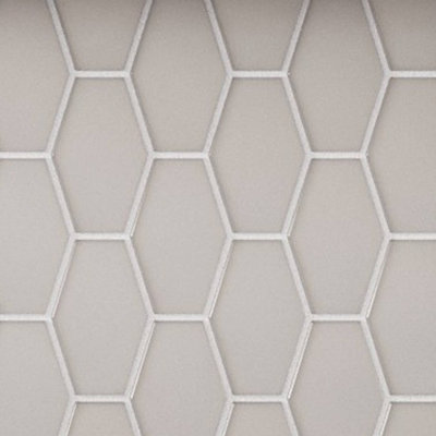 Long Hex 10.60in.x11 in. Glass Mosaic Tile