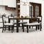 Ensemble de salle à manger 6 pièces avec table extensible, 4 chaises rembourrées et banc-2122120500