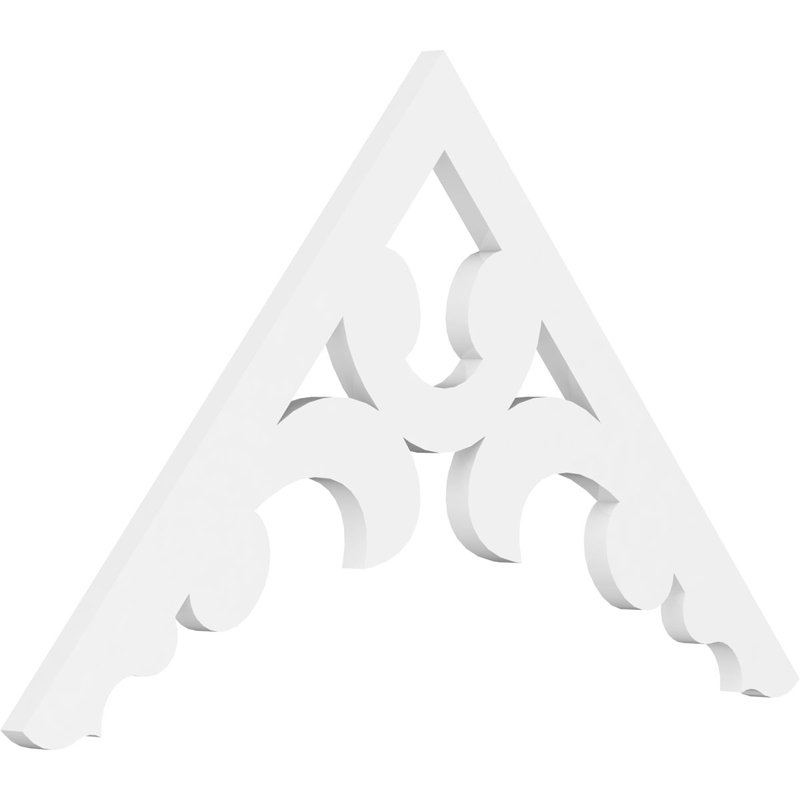 Gable en PVC de qualité architecturale Vienna, 36 po x 21 po x 1 po, 14 / 12, Plastique