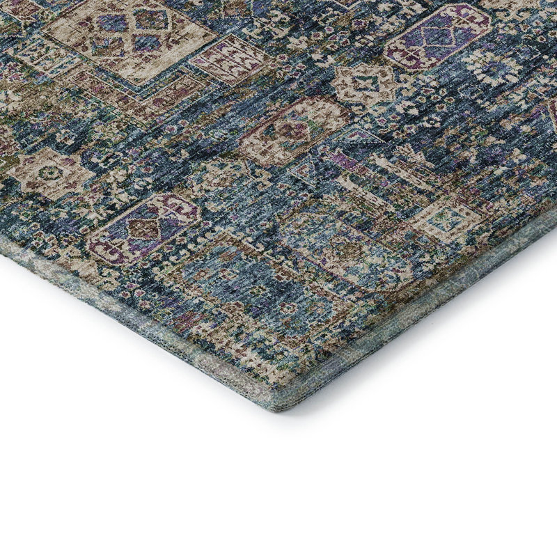 Premium Machine Washable Cerrito Green Rug, Rectangle 3' x 5'