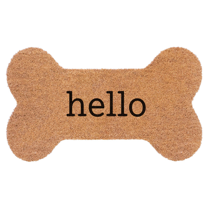 Dog Bone Shape Hello, 17" x 29", 17" W x 29" L