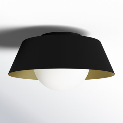 Amarone Single Light Glass Flush Mount