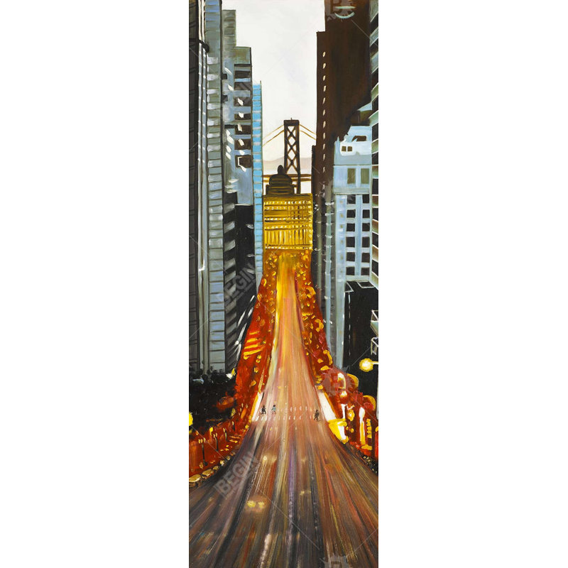 «San Francisco By Night» sur toile, H 48 po x l 16 po