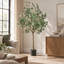 Arbre en eucalyptus de 6 pi de hauteur avec matériau PE sécuritaire et branches réglables en acier inoxydable pour une utilisation intérieure / extérieure