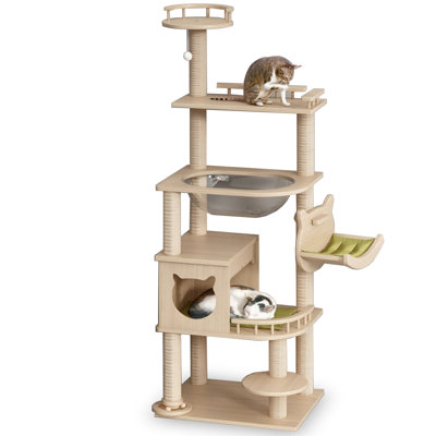 5-Tiers Cat Tree with Cat Condons,Perch,Scratching Posts