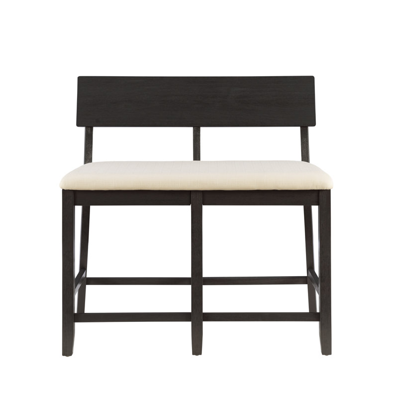 Andelo Counter Height Bench, Dark Charcoal