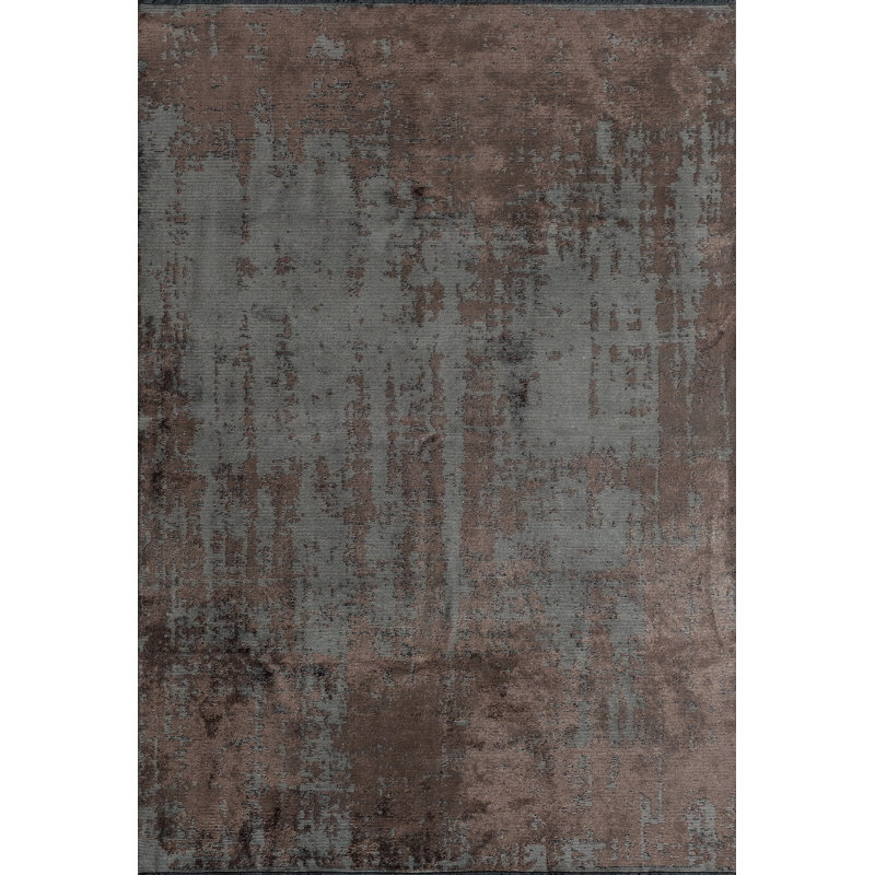 Rapture Brown/Gray Abstract Luxury Area Rug, Rectangle 7'10" x 11'2"