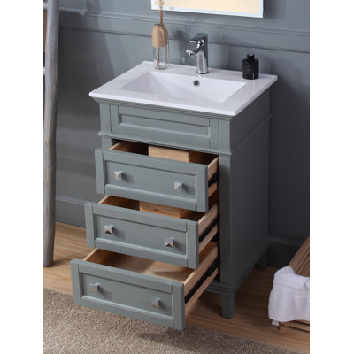 Guerra 24'' Single Bathroom Vanity with Ceramic Top