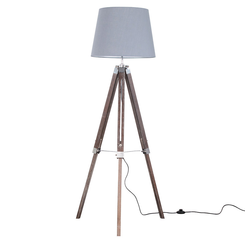 Bella Vista Tripod Floor Lamp, Grey