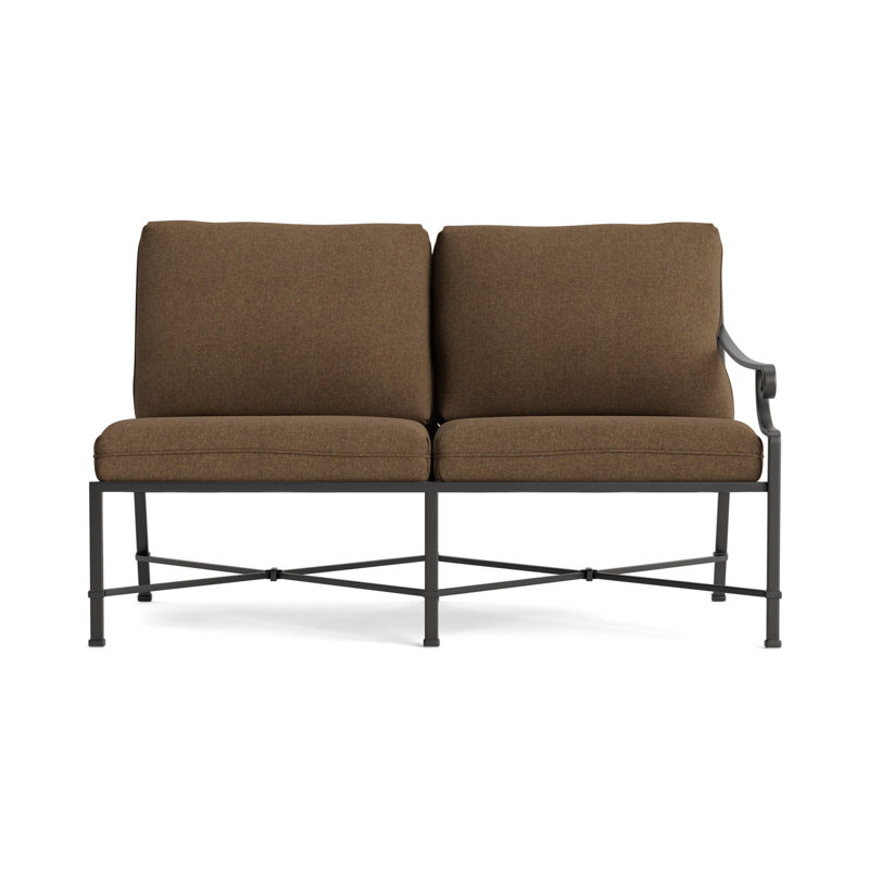 Venetian Outdoor 2 - Seat Loveseat, Fusion Moccasian, Textured Pewter