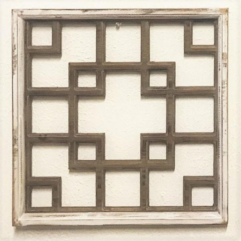 Décoration murale géométrique en bois
