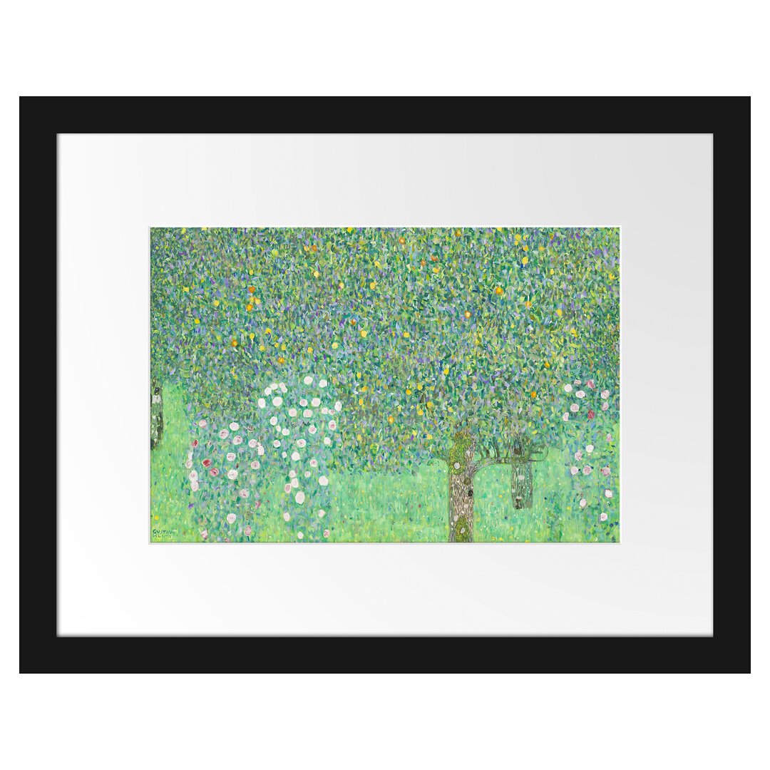 Gerahmter Kunstdruck Roses Under Trees von Gustav Klimt