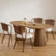 Ensemble de table et chaises de salle à manger en bois massif 4 pièces-133963451-133963453