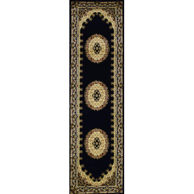 Gloucester Gilded Loom Oriental Black Area Rug