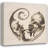 "Two Grotesque Heads Facing One Another and Touching Tongues Within a Circle" by  Gaetano Piccini - Gallery Wrap Canvas Wall Art-1746380116