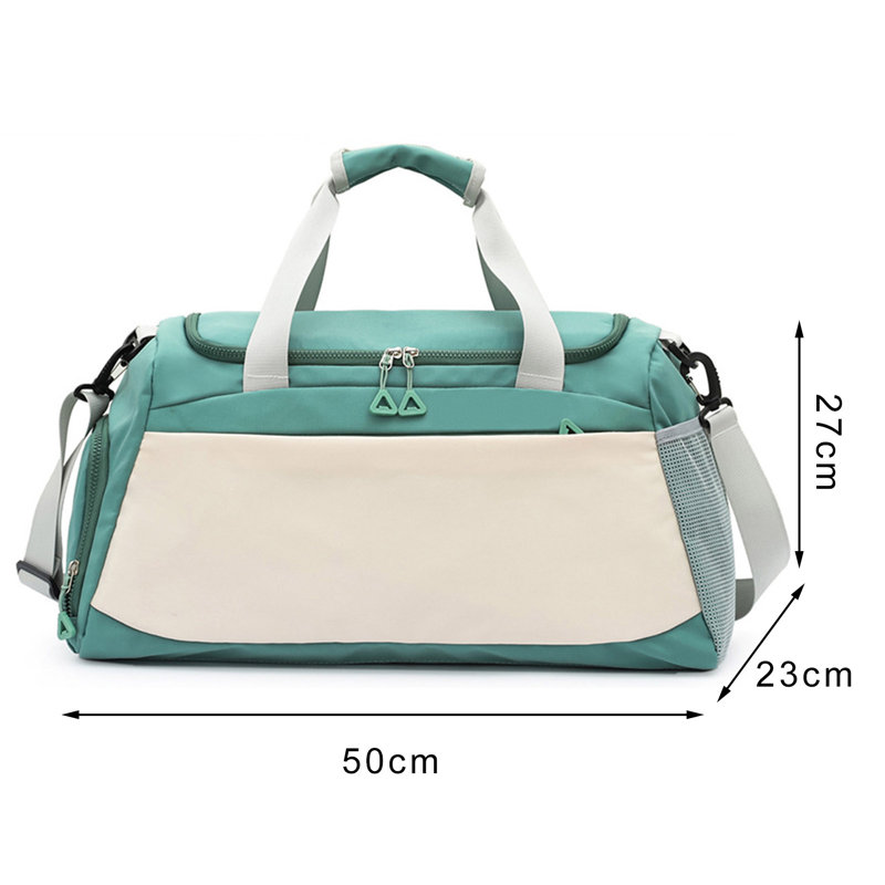 Sac de sport Workout avec compartiment pour chaussures avec grande fermeture à glissière et poignée imperméable