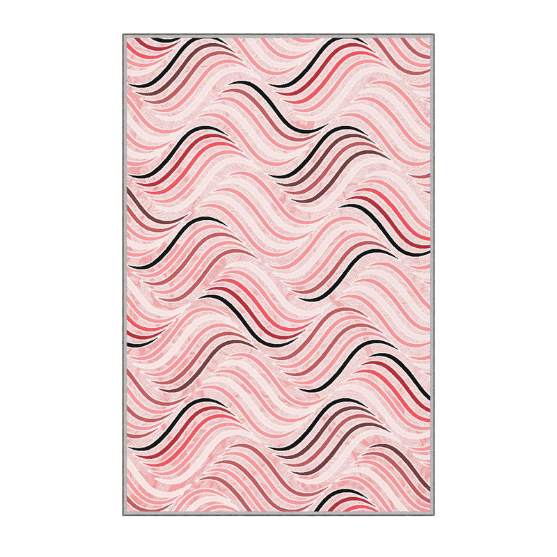 Stylish Hall Carpet (3.3 x 6.6 ft), 100% Polyester, 0.3 in Pile Height | Antibacterial, PVC Non-Slip Underside | 3D Digital Printing, Machine Washable | Perfect for Entryways & Living Spaces, Durable & Easy Care