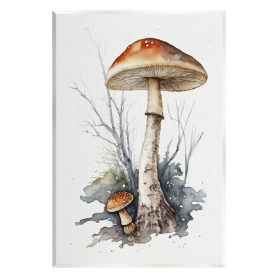 Bb-064-Splash aquarelle champignon en bois