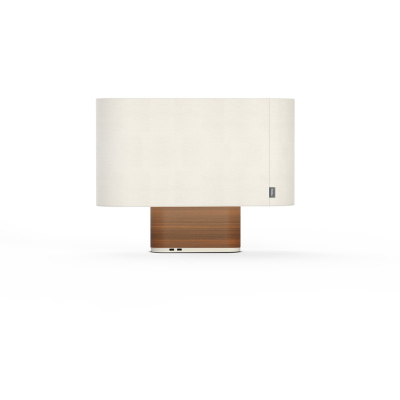 Belmont Table Table Lamp USB, Walnut, White