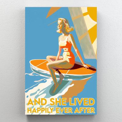 And And Lived Happily Ever After Surfing on Canvas, impression