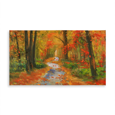Autumn Trail Orange Tablecloth - Indoor/Outdoor Home Decor