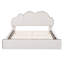 Grand lit plateforme tapissier avec tête de lit en forme de nuage-1085298673
