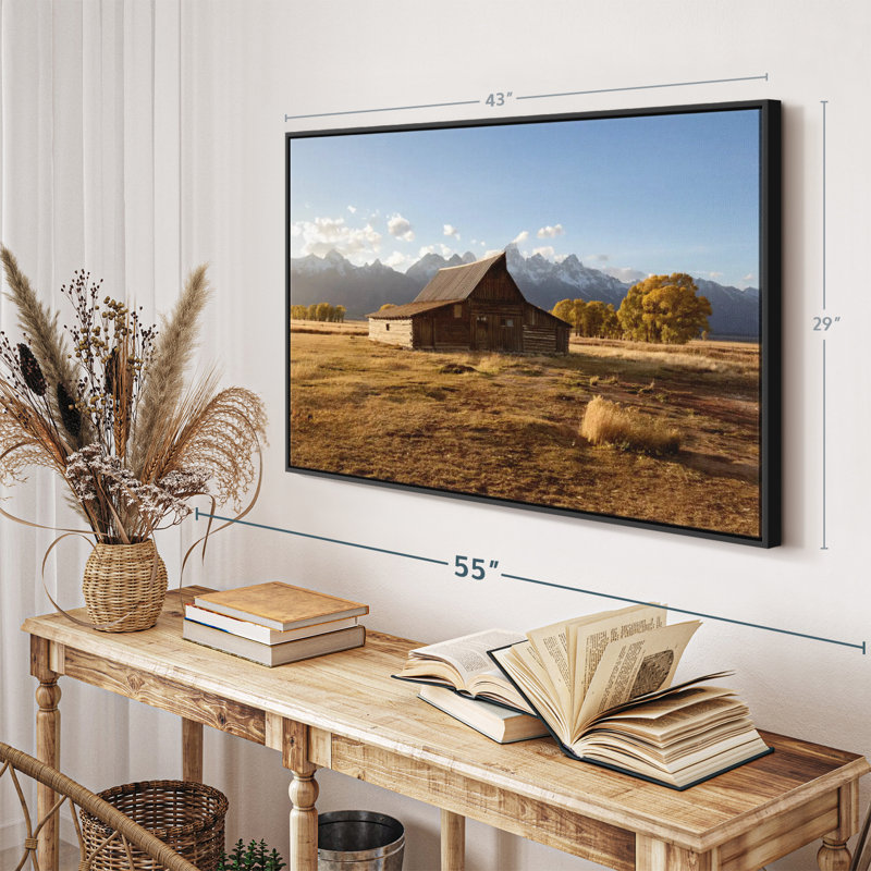 Places "Wyoming Moulton Barn, reproduction sur toile", H 29 po x l 43 po