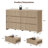 Allete 55.2"W Modern Fluted Panel 6-Drawer Dresser-501954574