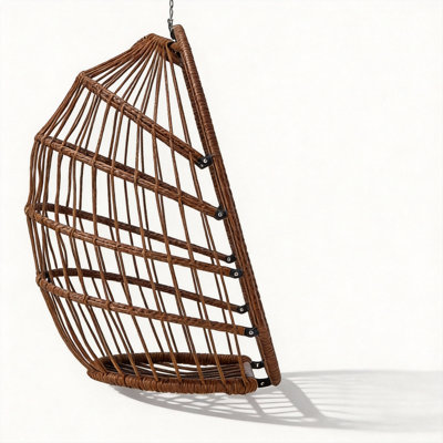 Hanging Egg Chair Replacement Basket Frame, Wicker Rattan Swing Chair Seat Shell Only