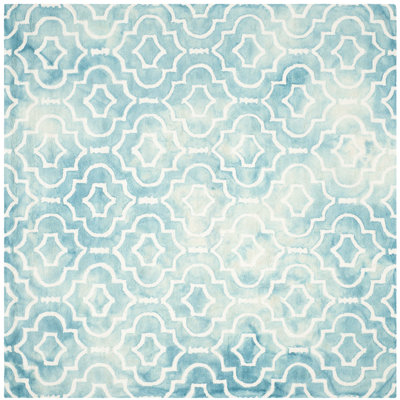 Dip Dye Hand Tufted Wool Geometric Rug
