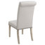 Chaise de salle à manger rembourrée beige et pin Parsons (ensemble de 2)