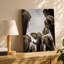 Toile, une scène captivante mettant en vedette un groupe d'éléphants ludiques, art mural capturé sous un angle faible créant une perspective dynamique-1772574482