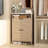 Fluted Shoe Storage Cabinet With 2 Flip Drawers