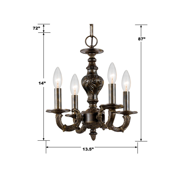Huckabee 4 - Light Candle Style Classic / Traditional Chandelier