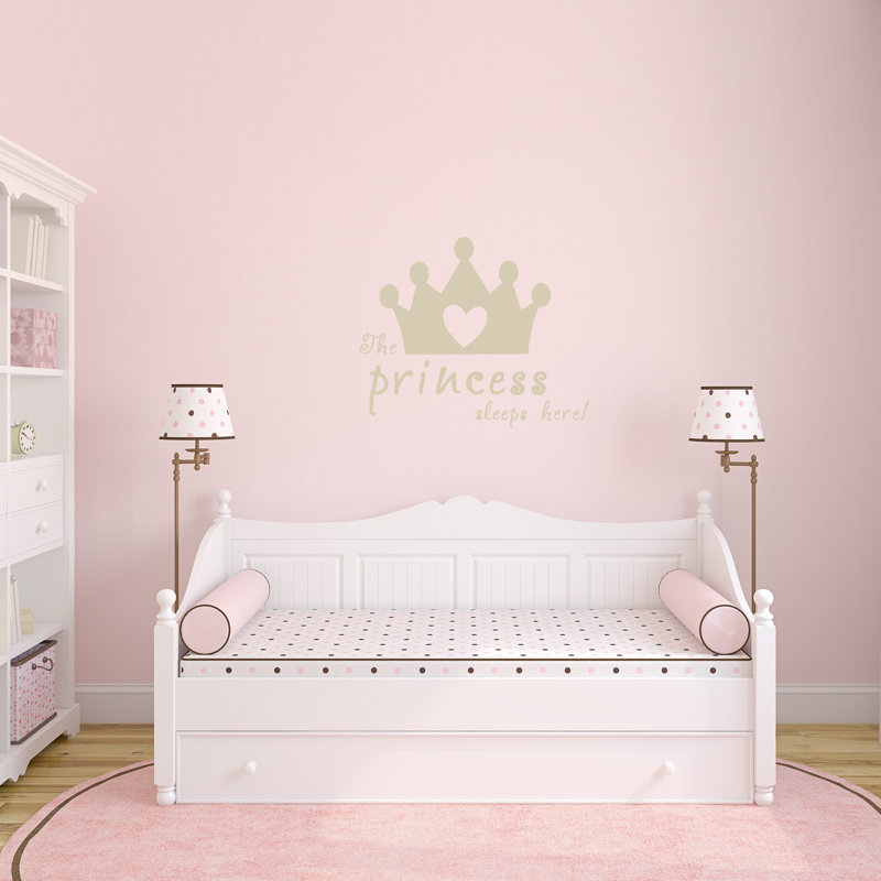 Text & Numbers Non-Wall Damaging Wall Decal, Light Beige