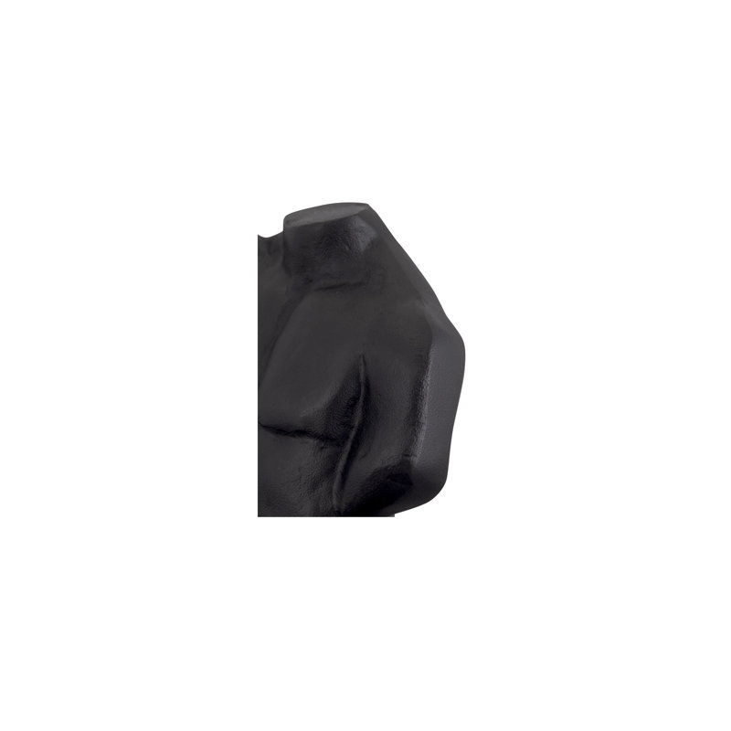 Victor Cast Alumiinum Sculpture Aged Black, Black