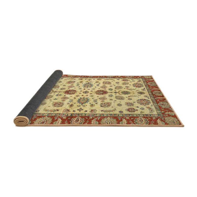 Tapis décoratif multicolore à motif abstrait, Rond 8 pi