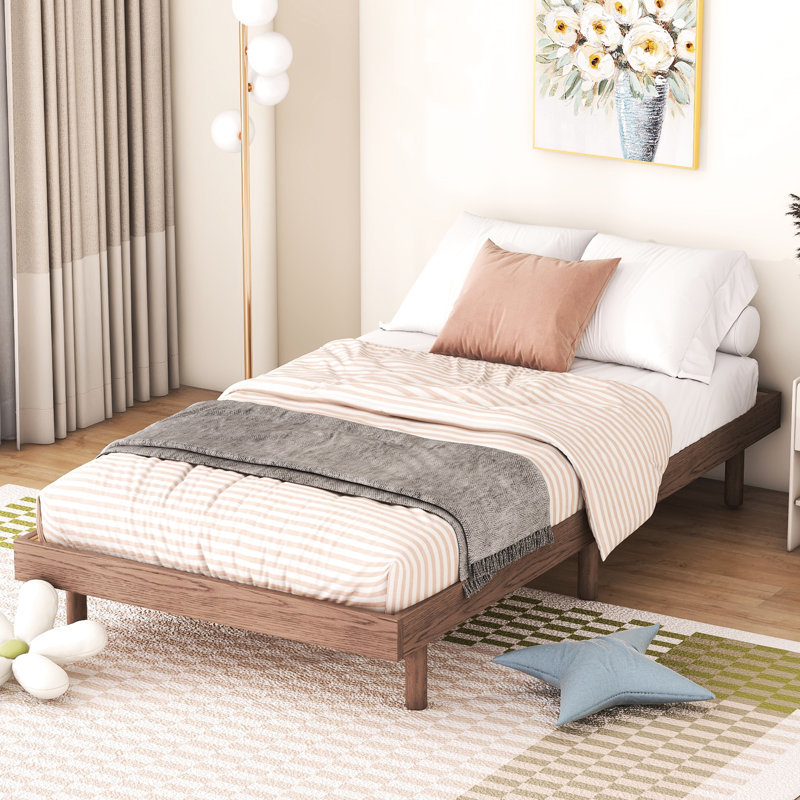 Lit flottant simple gris moderne pour un décor de chambre à coucher élégant et une expérience relaxante, Gris