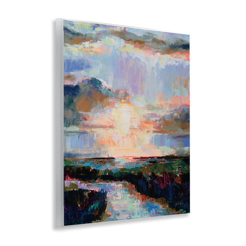 "Sunlit Tide", art mural abstrait par Jeanette Vertentes