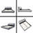Queen Size Upholstered Platform Bed with Oversized Padded Headboard, Solid Pine Wood Frame - Grey-1650699009