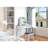 2 Drawer Mirrored Desk For Bedroom, Modern Elegance, +Glass, Glossy Finish, Freestanding Bedroom Writing With Drawers, Design, Glossy,