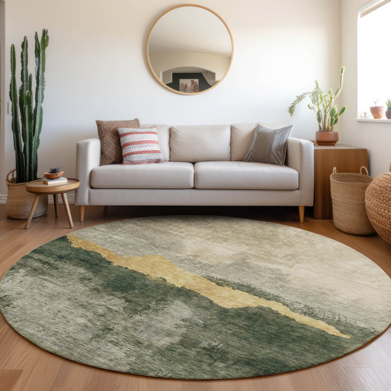 Chayil Outdoor Doormat, Round 8'