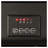 Black Electric Fireplace Insert with Mirrored Door and Crystal Accents