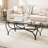 Ensemble de 3 tables basses décoratives en verre trempé Reiana