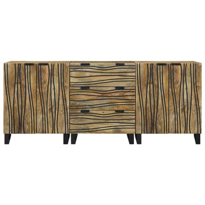 Bathroom Furniture Set With Drawer 3 Pcs 180 X 33 X 75 Cm