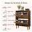 Shoe Cabinet Storage with 2 Flip Drawers and adjustable shelves-1211020799